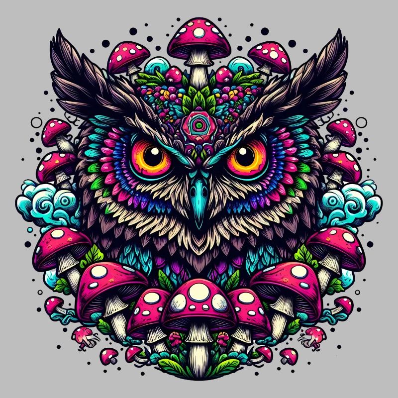Psychedelische Eule