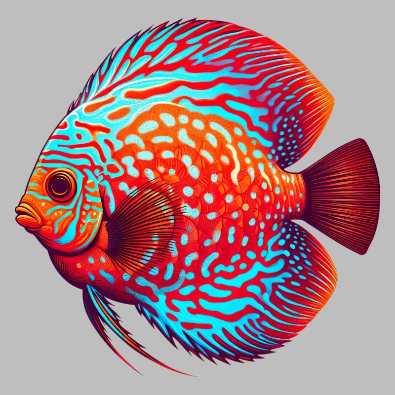 Discus cichlidé rouge