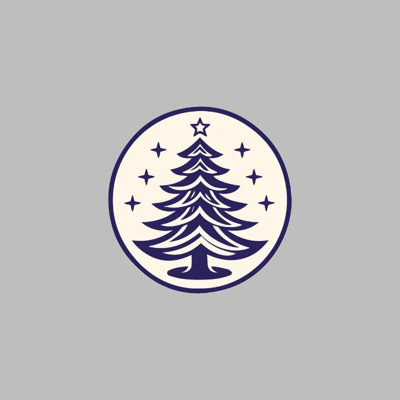 Weihnachtsbaum Emblem Tannenbaum oder Christbaum