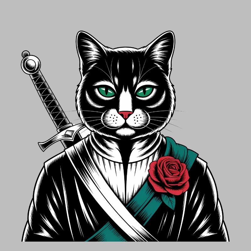 Die Samurai-Katze, die Bushido-Katze
