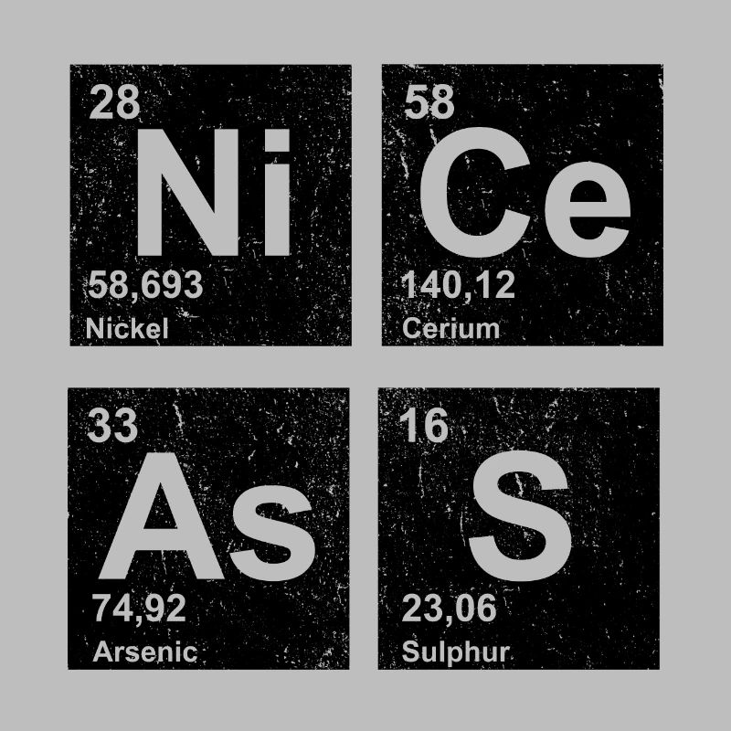 Tableau périodique Nice Ass des éléments nerd geek