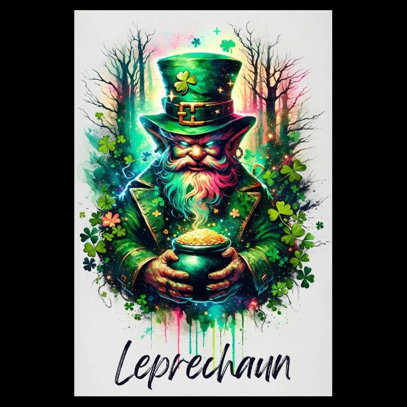 Leprechaun - Petit peuple - Aquarelle et Féerique