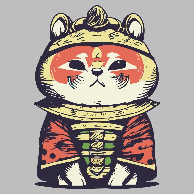 Roter Panda Samurai