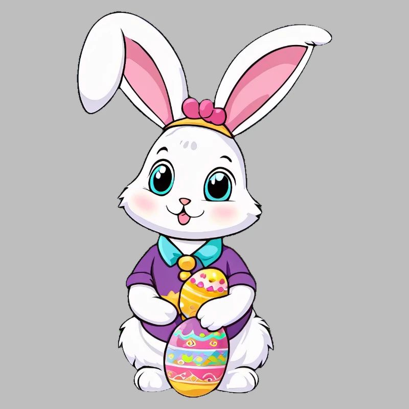 Easter bunny with Easter eggs