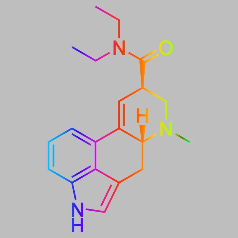 LSD Molecule Colored