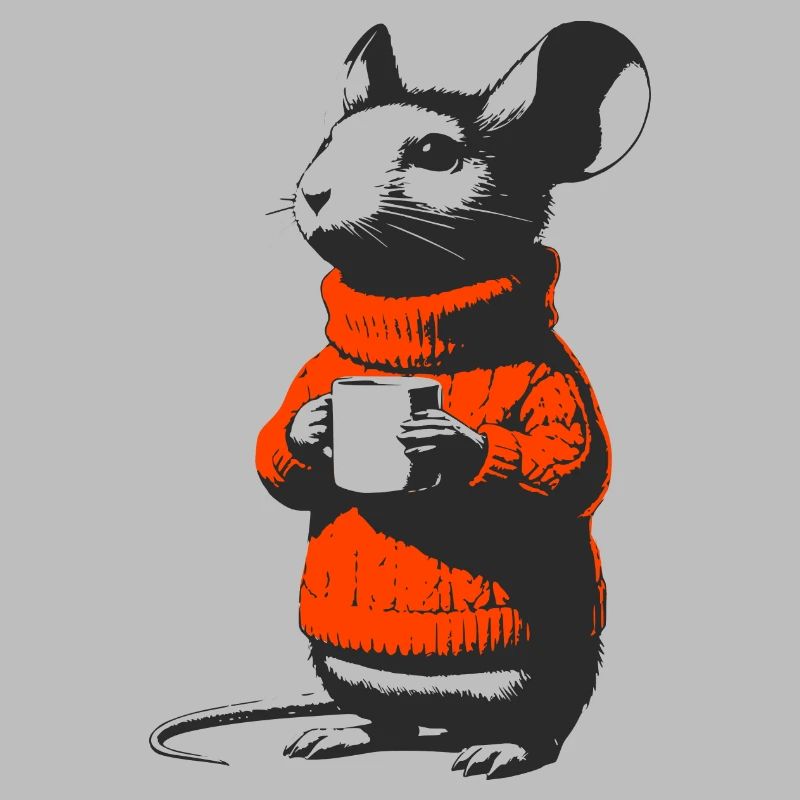 Maus im Rollkragenpullover