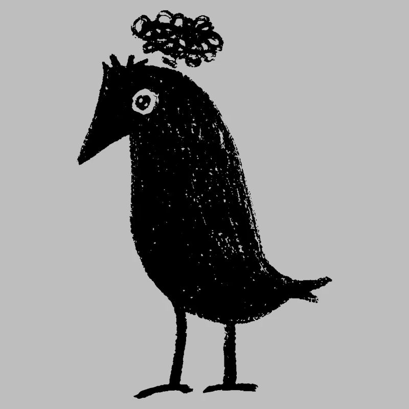 Thoughtful Raven Overthinker Thoughts ADHD Goth