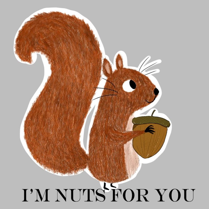 Eichhörnchen mit Eichel