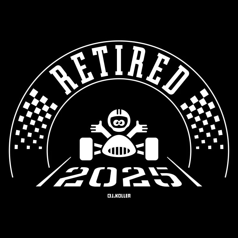Retraité 2025 (Retraité / Entrée de retraite / Blanc)