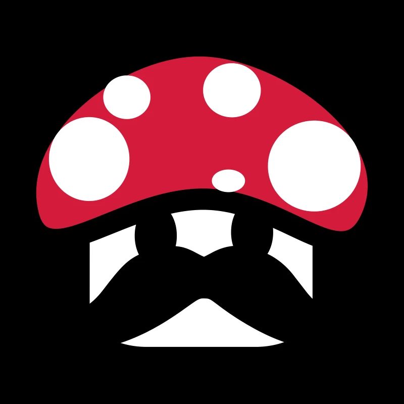 champignon avec moustache,dessin,jeux vidéo,drôle