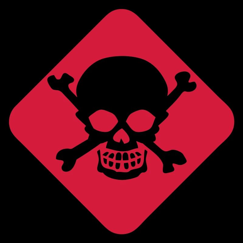 skull sign danger panel