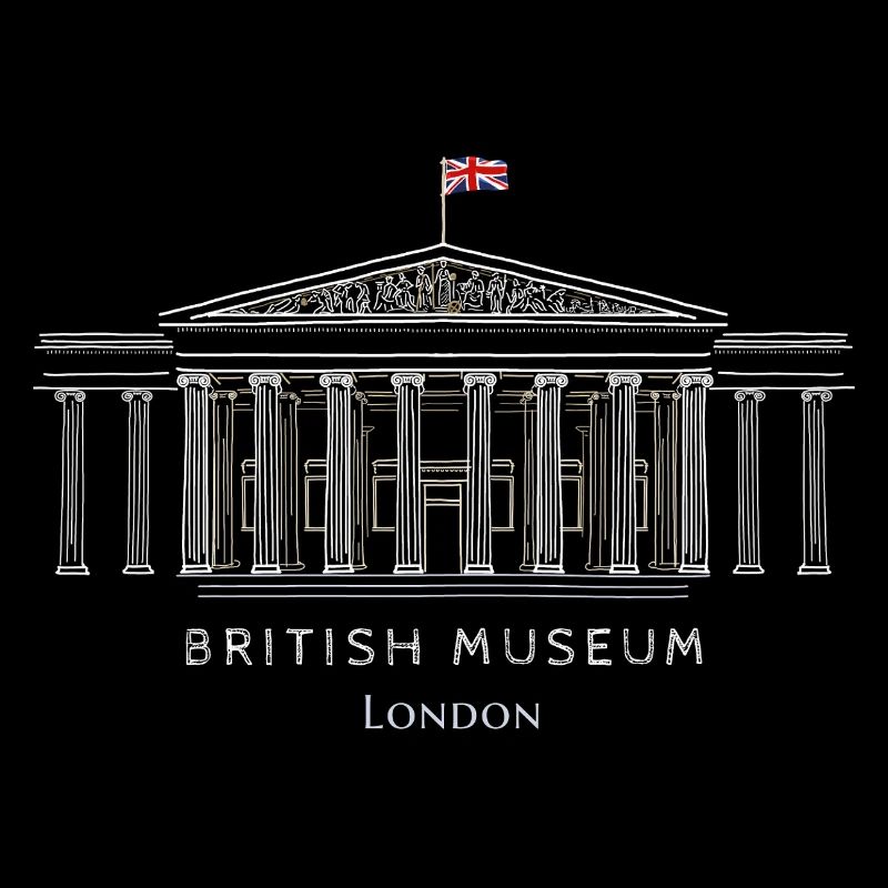 Londres, British Museum, Angleterre, Dessin à la main