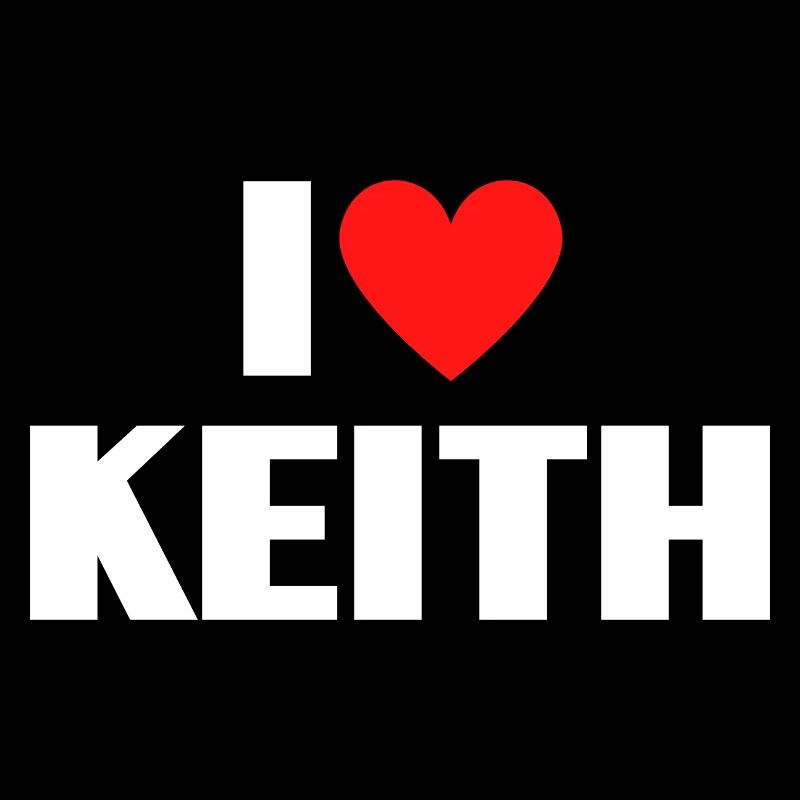 I love Keith Rotes Herz Romantischer Name Fan