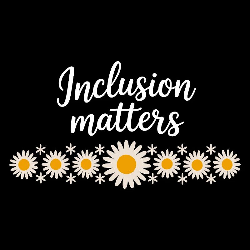L’inclusion est importante avec un collier de fleurs