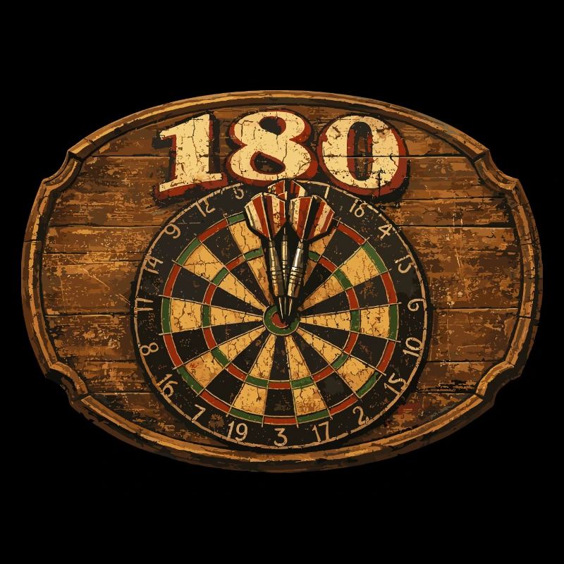 Cible de fléchettes rétro 180 pour joueurs de fléchettes - cadeau