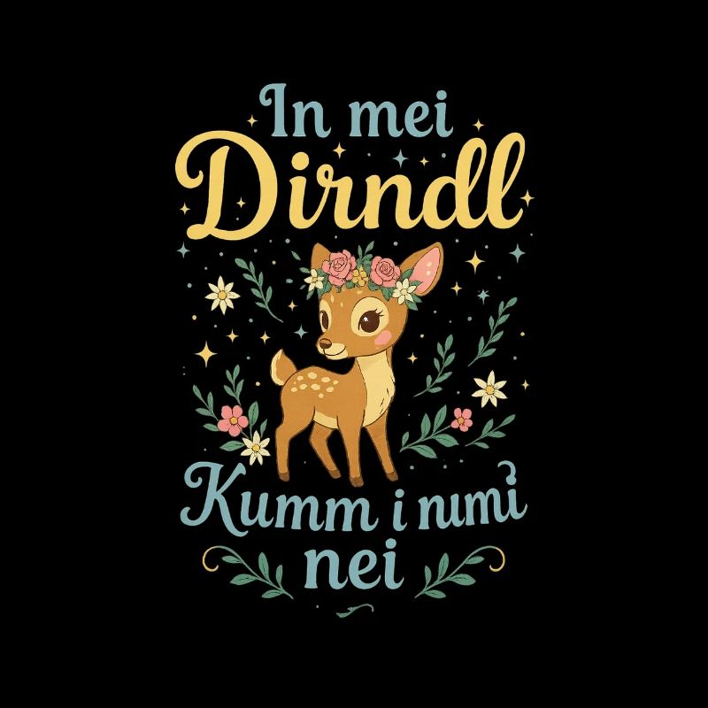 In my Dirndl I don't know Funny Deer Shirt