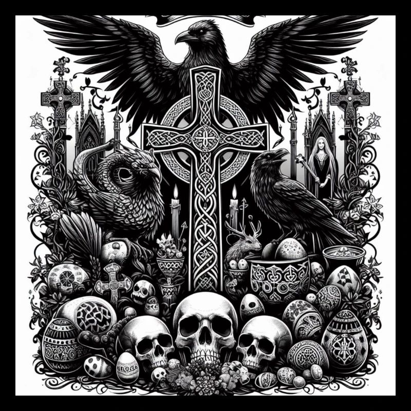 Gothic easter themed art