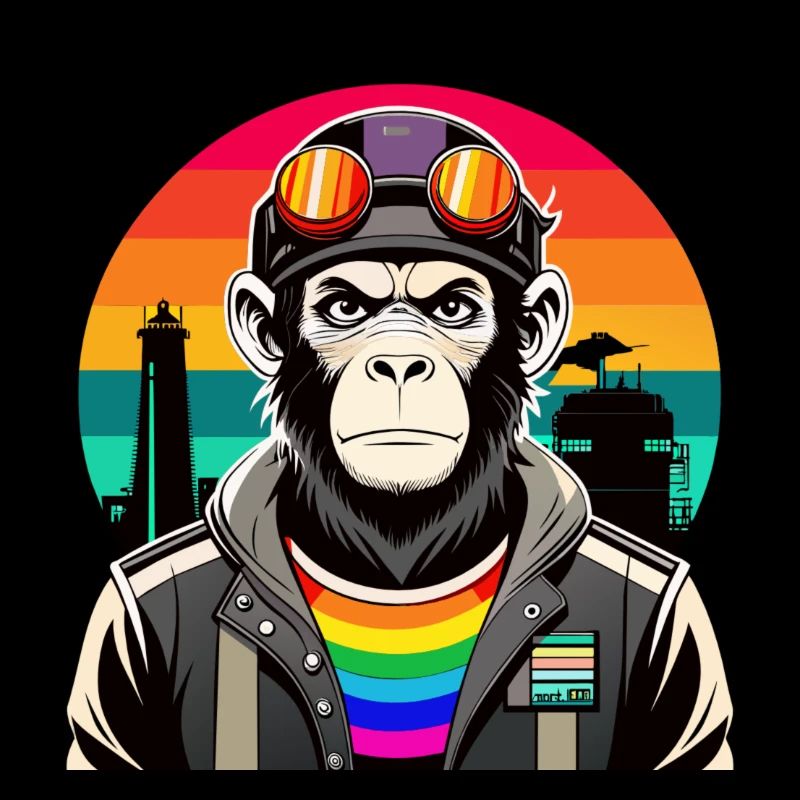 Diversité dans les vibrations : le singe moderne-rétro