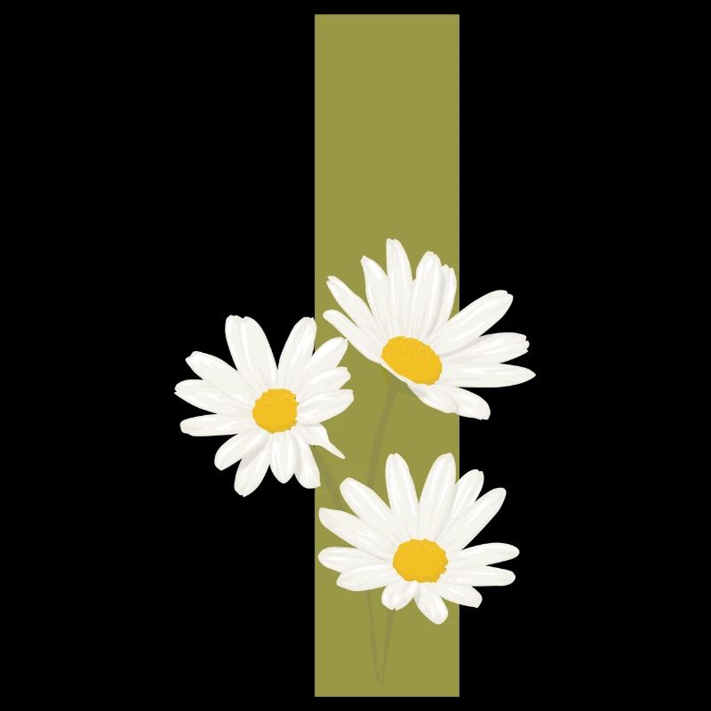Buchstabe i Grüne Gänseblümchen
