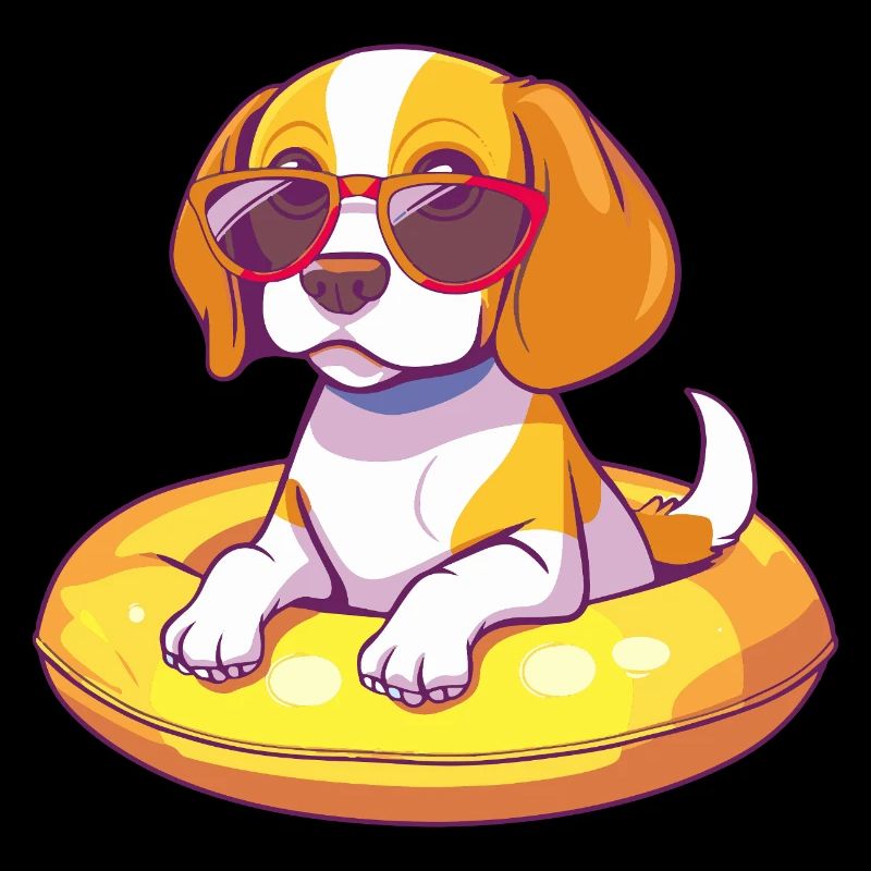 Beagle chien bande dessinée cool