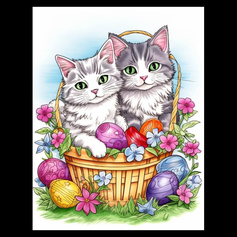 Sweet easter Cats