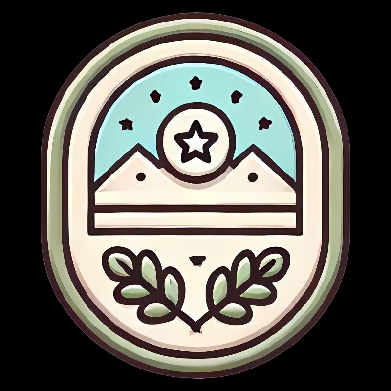 Illustration douce de conception de badge simple