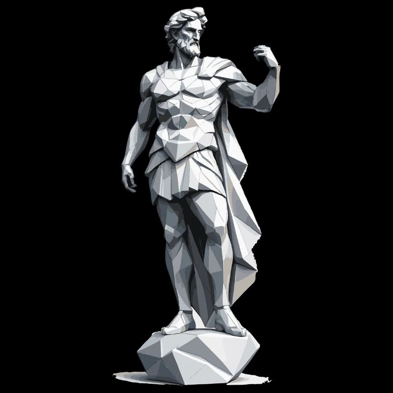 Griechischer Gott - Low Poly Design