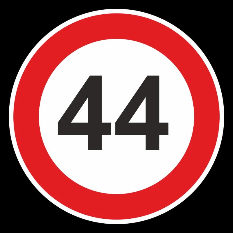 44 vierundvierzig Geburtstag Tempolimit