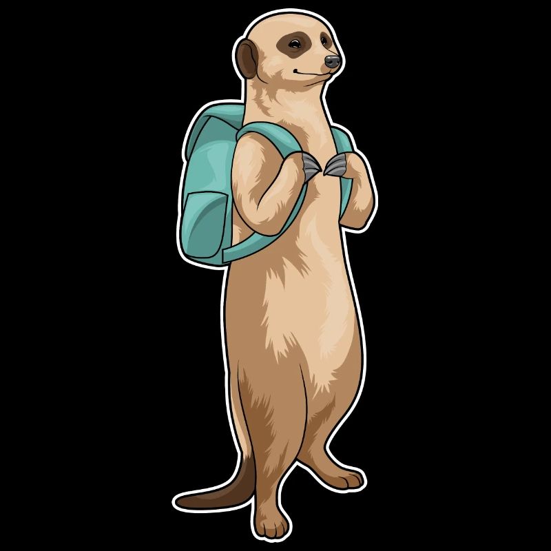 Erdmännchen Schule Rucksack