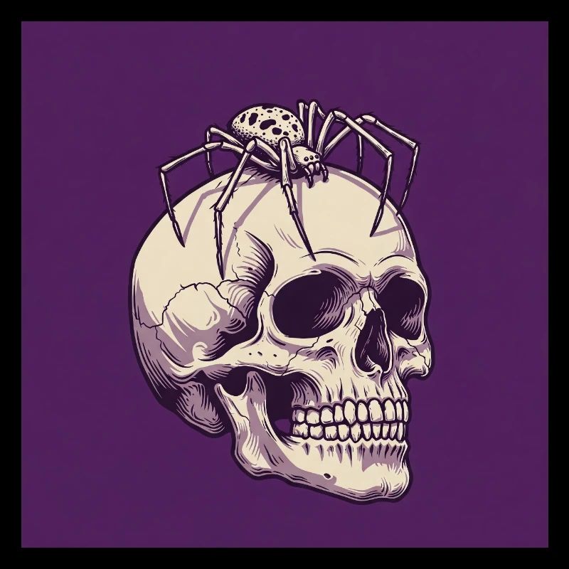 Schädel und Spinne – Dunkle Eleganz des Todes