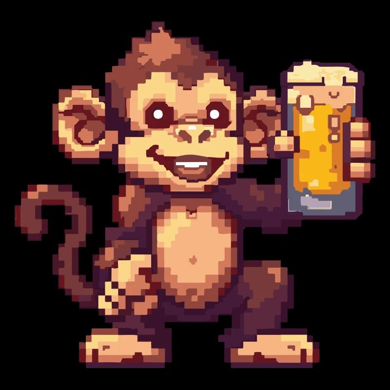 Affe Bier Pixel