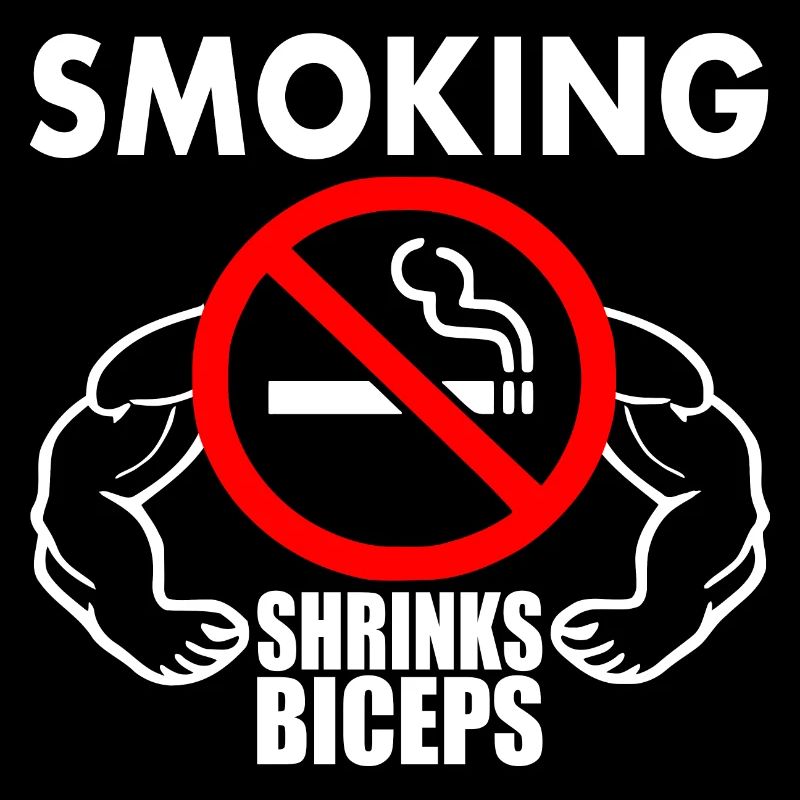 Smoking shrinks the biceps