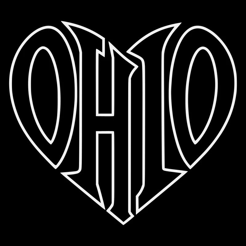 Ohio Herz Typo Emblem