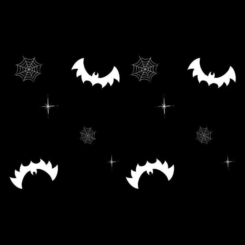 Bats, spider webs and starry night patterns