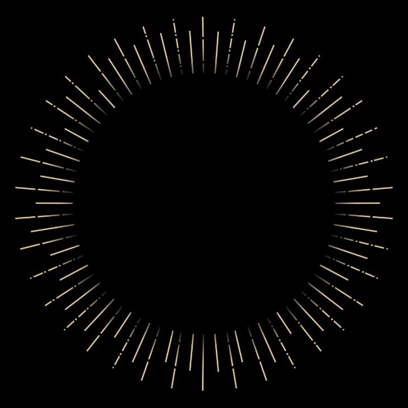 Golden Sun Ring Ray Frame