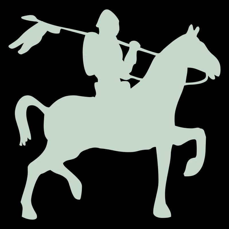 Ritter Krieger auf ein Pferd