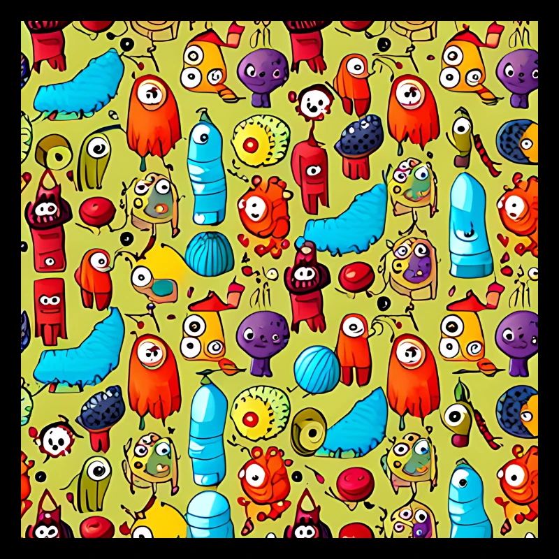 Happy Monsters Pattern