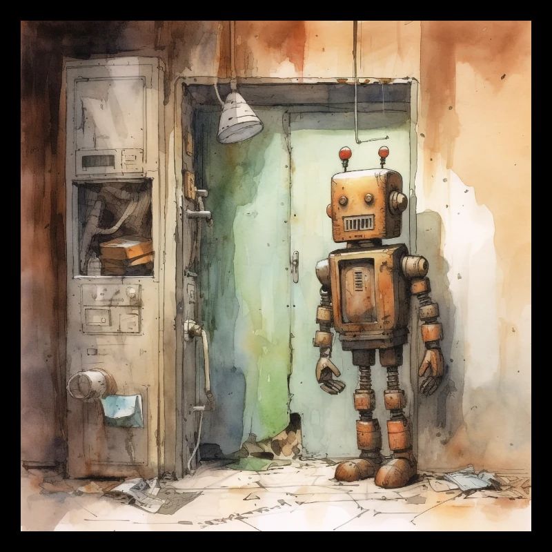 Old Rusty Abandoned Robot 3