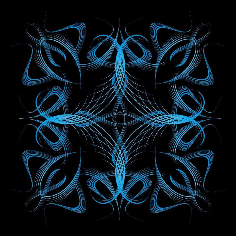 Delicate dynamic blue line pattern