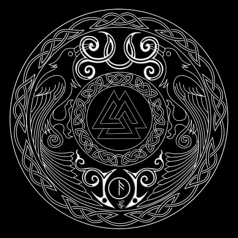 Mandala runique à triade centrale