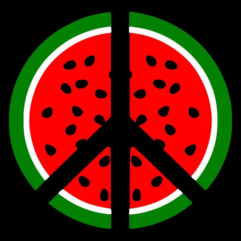Wassermelone melone peacezeichen