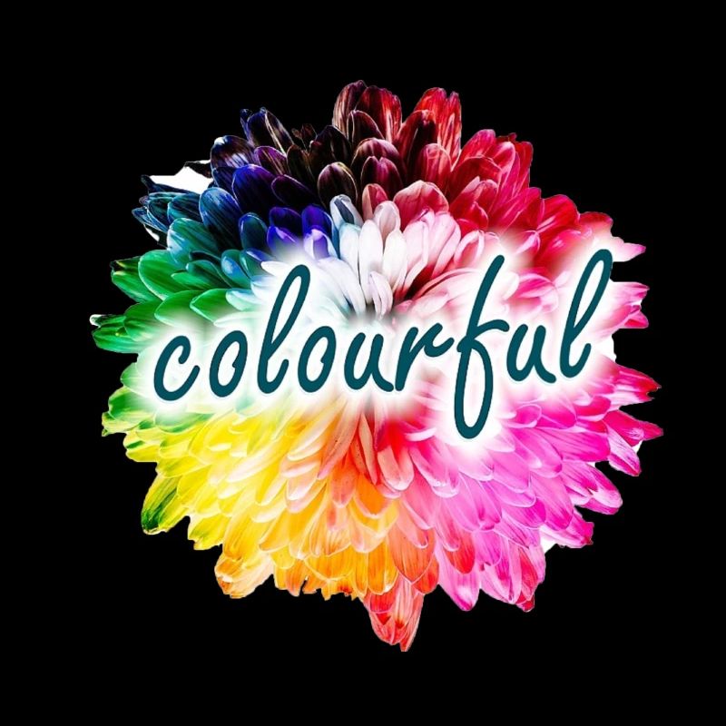 Regenbogenblume Farbexplosion