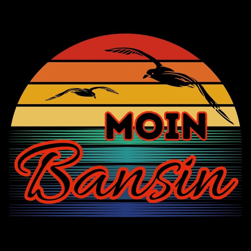 Moin Basin mit Möwe im Retro Style-Bansin