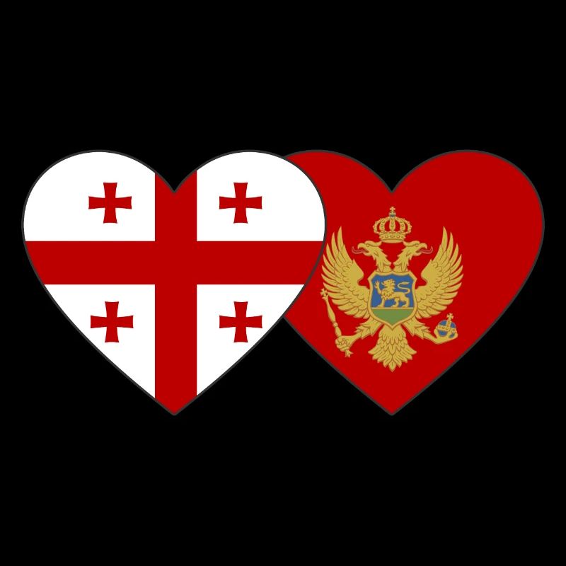 Géorgie Monténégro drapeau