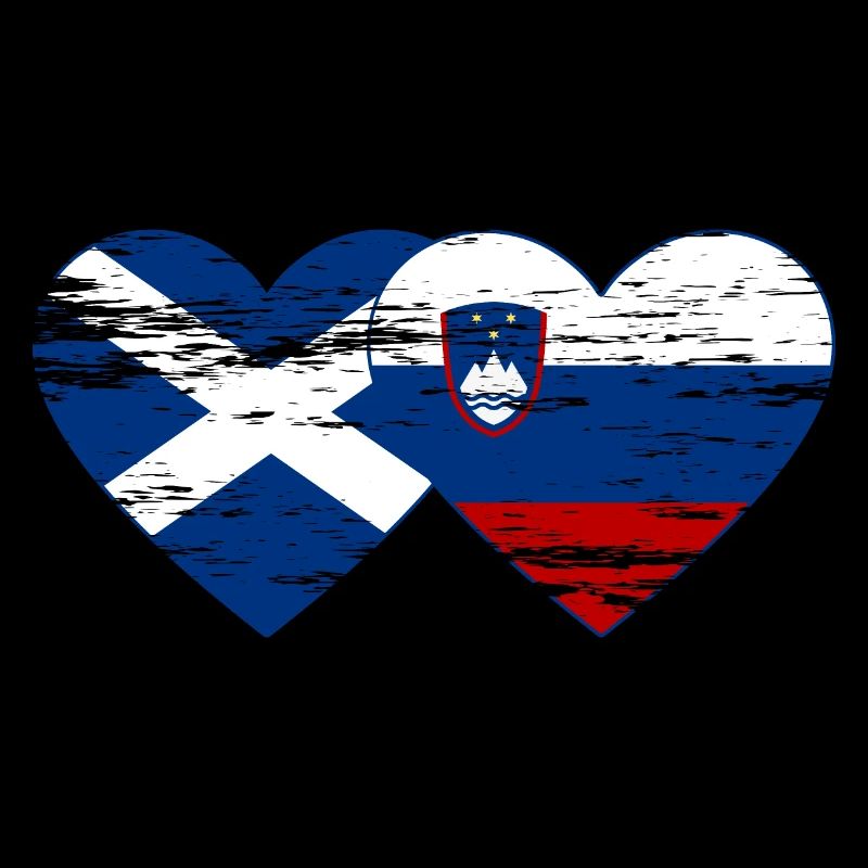 Ecosse Slovénie drapeau coeur utilisé