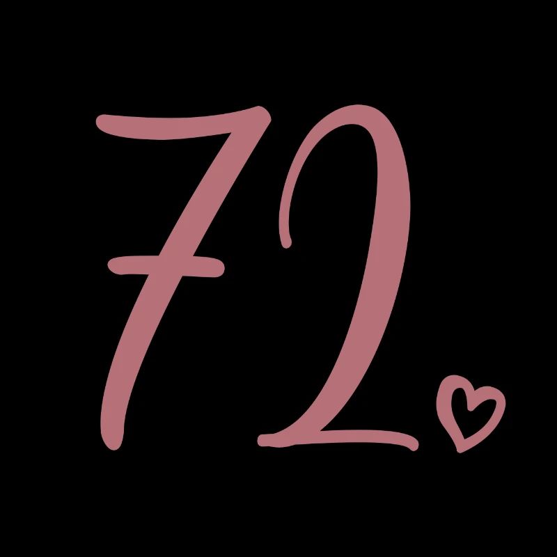 Mignon numéro 72, 72 ans, cadeau de 72e anniversaire