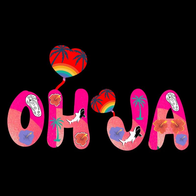 oh ja text adrettes rosa