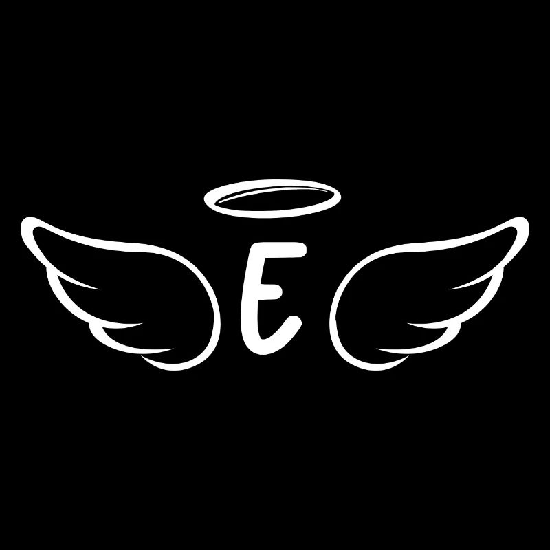 Buchstabe e Engelsflügel