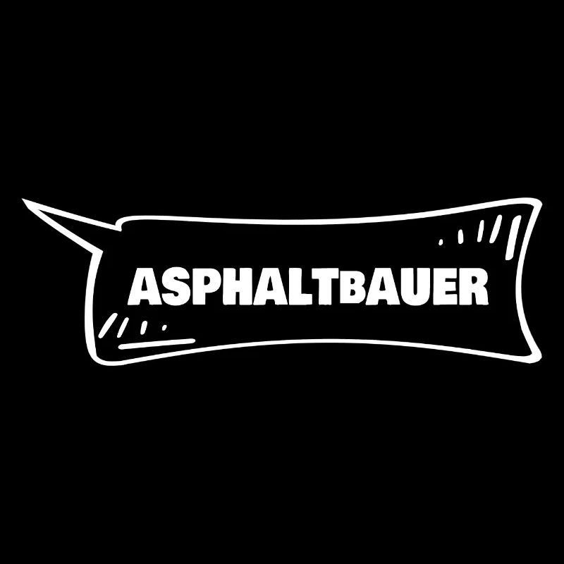 Asphaltbauer als Sprechblase