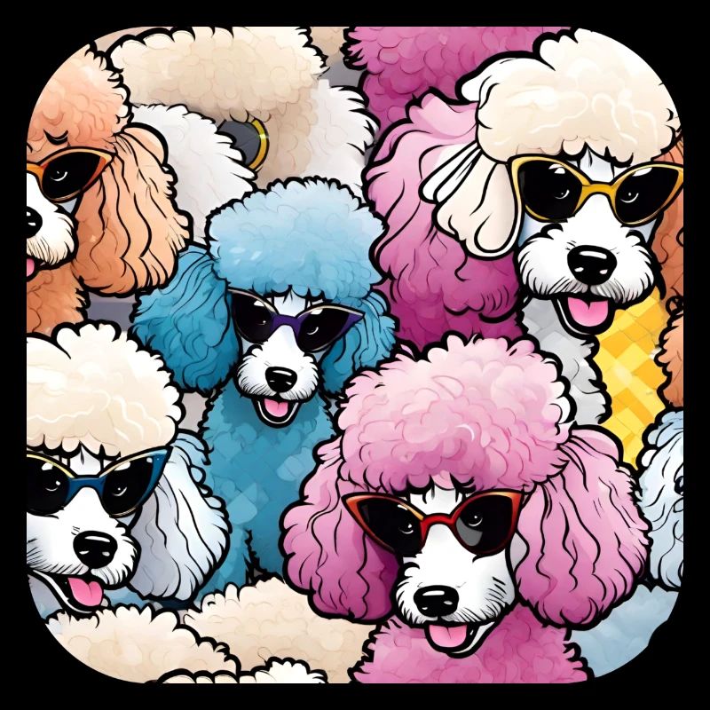 Caniche coloré Pop Art